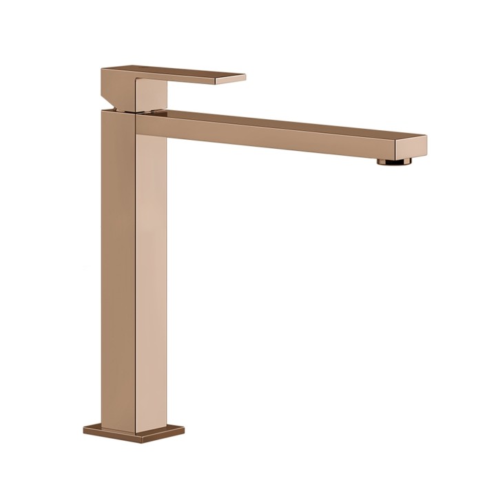 Gessi 11924 miscelatore lavabo alto senza scarico con flessibili di collegamento linea RETTANGOLO