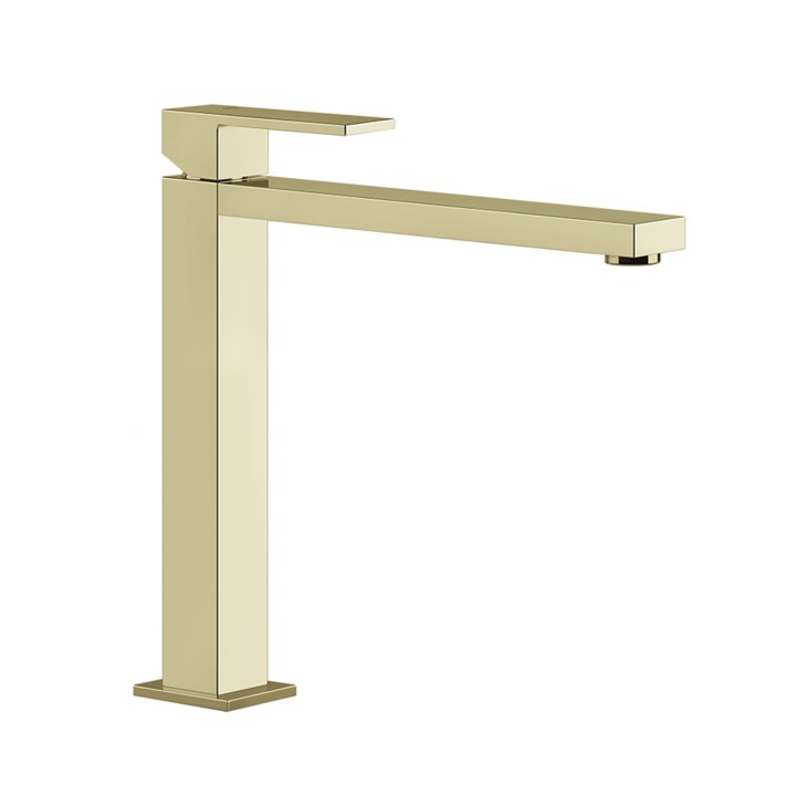 Gessi 11924 miscelatore lavabo alto senza scarico con flessibili di collegamento linea RETTANGOLO