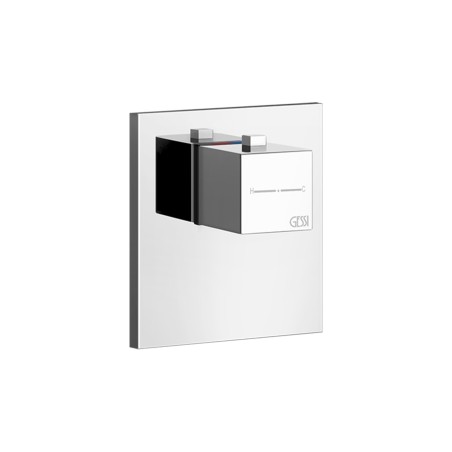 Gessi 43252 parte esterna miscelatore termostatico alta portata a parete linea RETTANGOLO