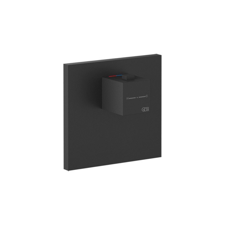 Gessi 43252 parte esterna miscelatore termostatico alta portata a parete linea RETTANGOLO