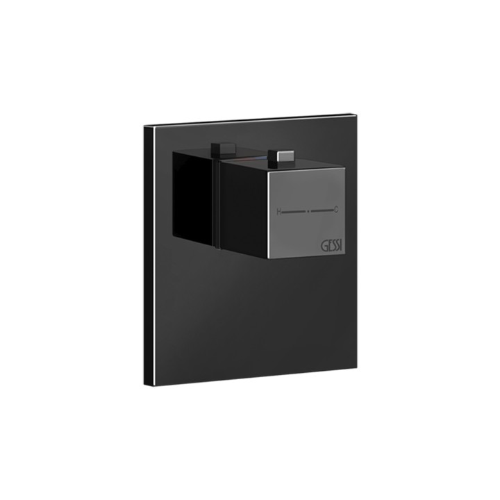 Gessi 43252 parte esterna miscelatore termostatico alta portata a parete linea RETTANGOLO