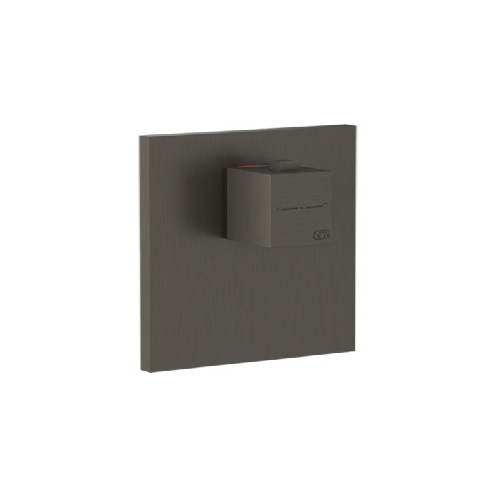 Gessi 43252 parte esterna miscelatore termostatico alta portata a parete linea RETTANGOLO
