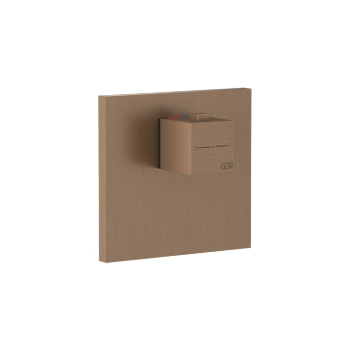 Gessi 43252 parte esterna miscelatore termostatico alta portata a parete linea RETTANGOLO