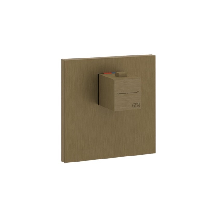 Gessi 43252 parte esterna miscelatore termostatico alta portata a parete linea RETTANGOLO