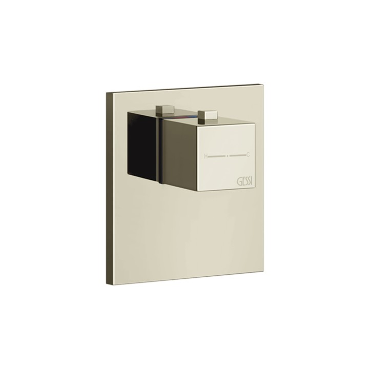 Gessi 43252 parte esterna miscelatore termostatico alta portata a parete linea RETTANGOLO