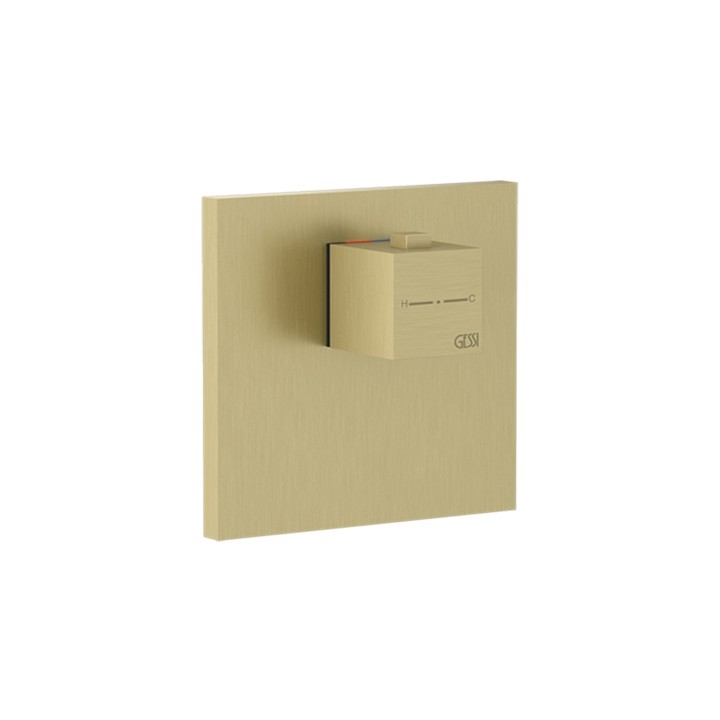 Gessi 43252 parte esterna miscelatore termostatico alta portata a parete linea RETTANGOLO