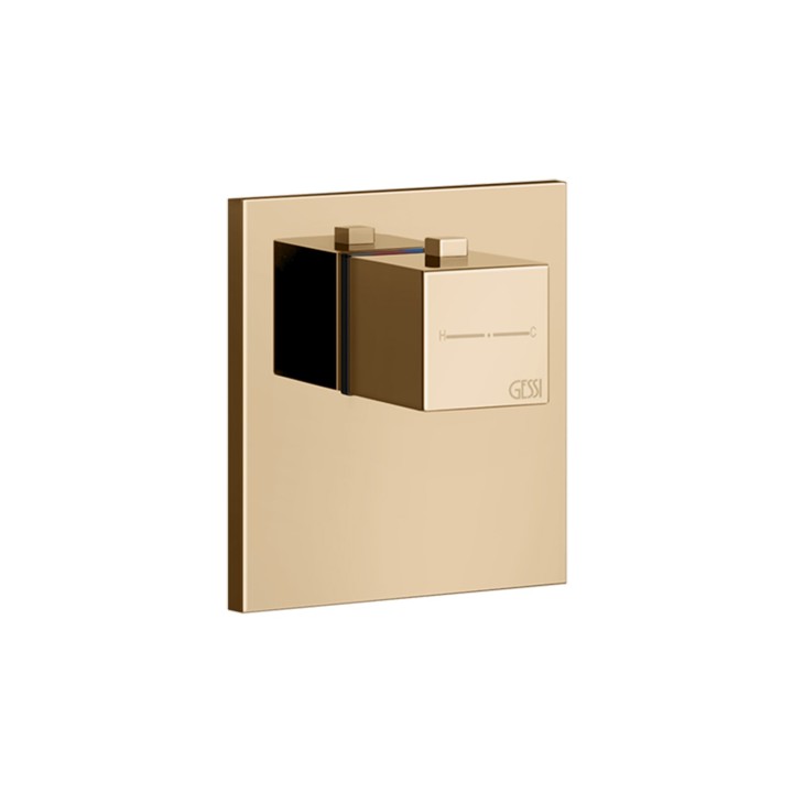 Gessi 43252 parte esterna miscelatore termostatico alta portata a parete linea RETTANGOLO