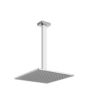 Gessi 15199 soffione anticalcare a soffitto braccio altezza personalizzabile linea RETTANGOLO