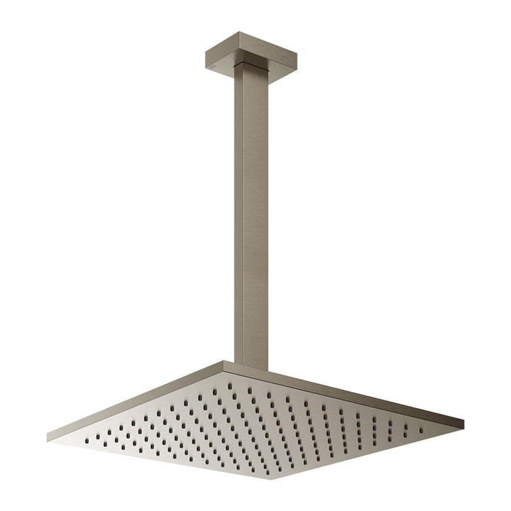 Gessi 15199 soffione anticalcare a soffitto braccio altezza personalizzabile linea RETTANGOLO