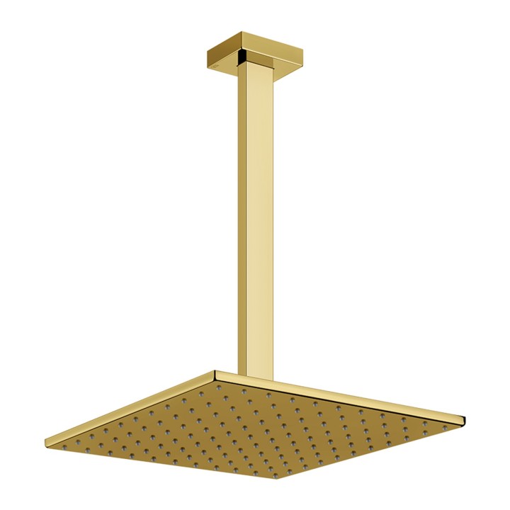 Gessi 15199 soffione anticalcare a soffitto braccio altezza personalizzabile linea RETTANGOLO