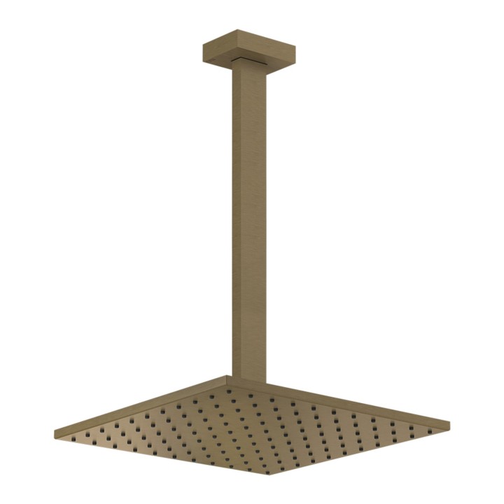 Gessi 15199 soffione anticalcare a soffitto braccio altezza personalizzabile linea RETTANGOLO
