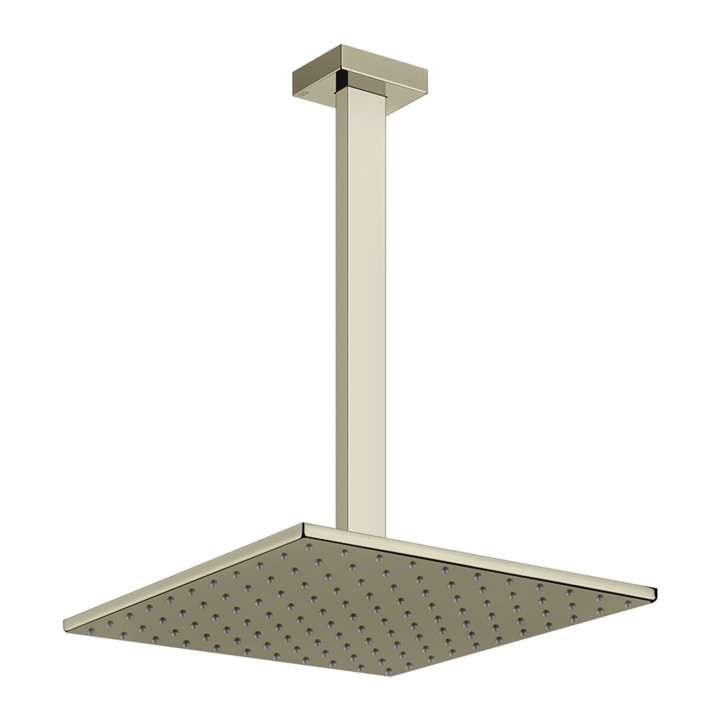 Gessi 15199 soffione anticalcare a soffitto braccio altezza personalizzabile linea RETTANGOLO