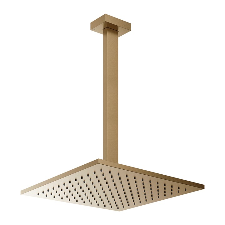 Gessi 15199 soffione anticalcare a soffitto braccio altezza personalizzabile linea RETTANGOLO