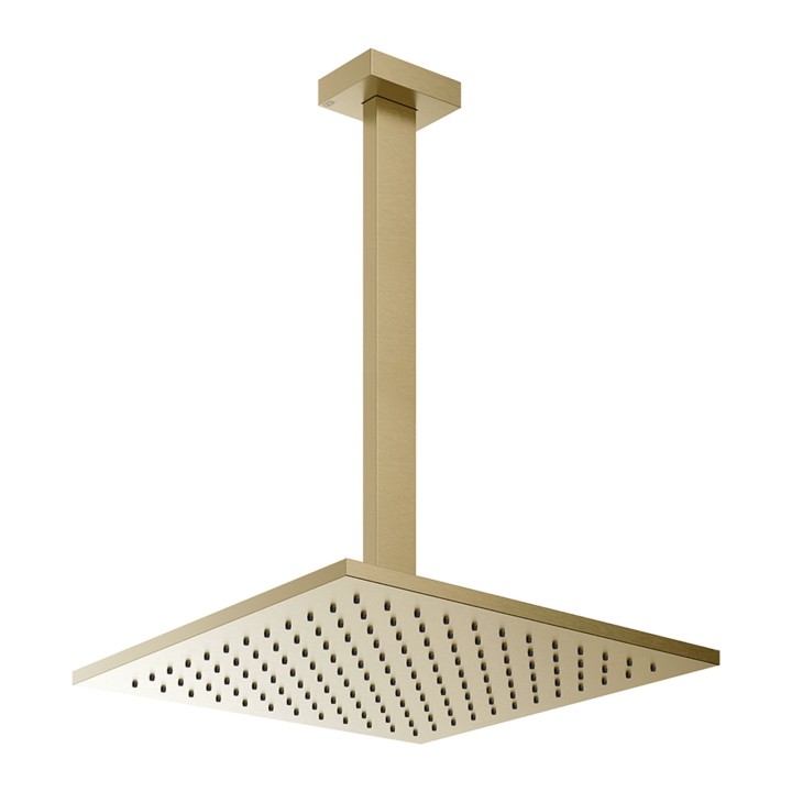 Gessi 15199 soffione anticalcare a soffitto braccio altezza personalizzabile linea RETTANGOLO