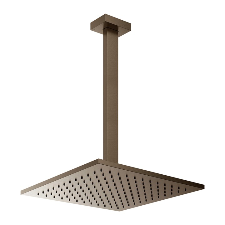 Gessi 15199 soffione anticalcare a soffitto braccio altezza personalizzabile linea RETTANGOLO