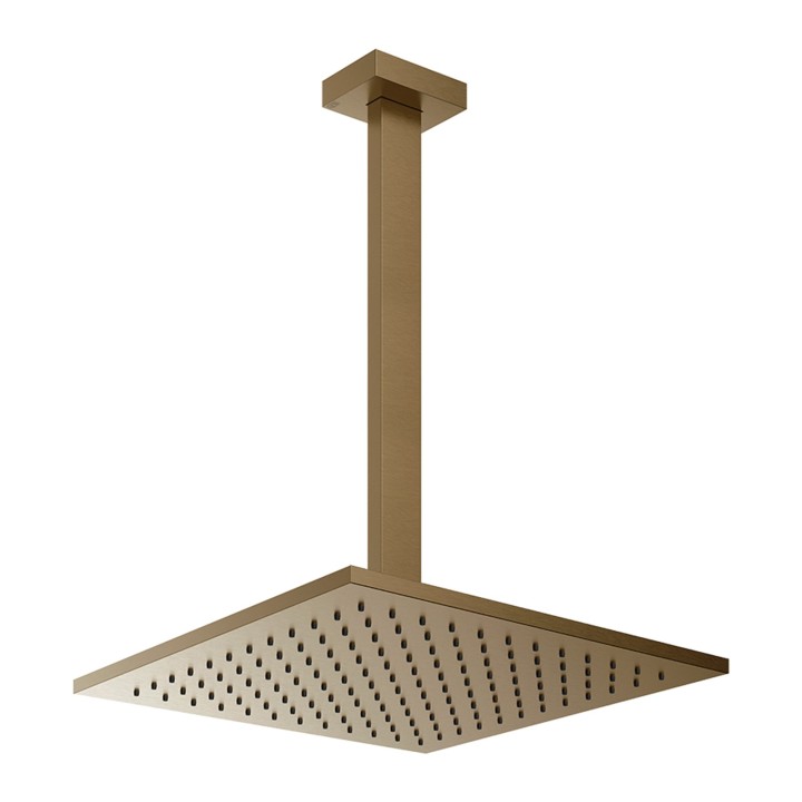 Gessi 15199 soffione anticalcare a soffitto braccio altezza personalizzabile linea RETTANGOLO