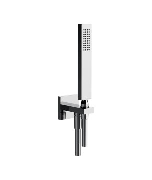 Gessi 20123 set doccia con presa acqua doccetta anticalcare e flessibile linea RETTANGOLO