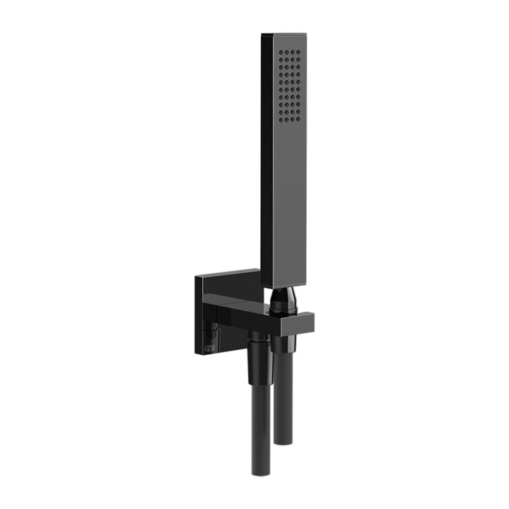 Gessi 20123 set doccia con presa acqua doccetta anticalcare e flessibile linea RETTANGOLO