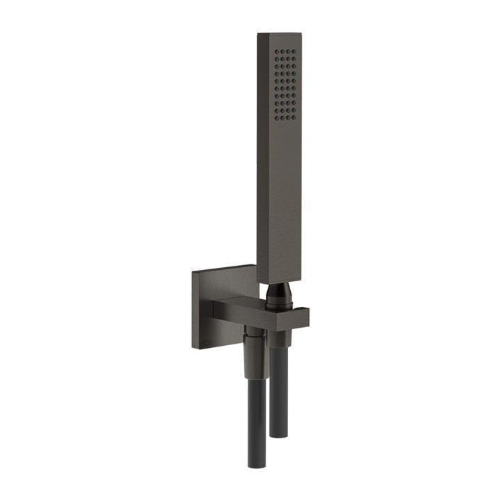 Gessi 20123 set doccia con presa acqua doccetta anticalcare e flessibile linea RETTANGOLO