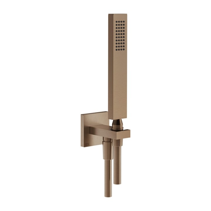 Gessi 20123 set doccia con presa acqua doccetta anticalcare e flessibile linea RETTANGOLO