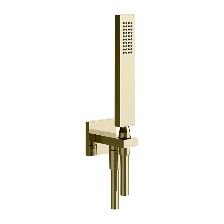 Gessi 20123 set doccia con presa acqua doccetta anticalcare e flessibile linea RETTANGOLO