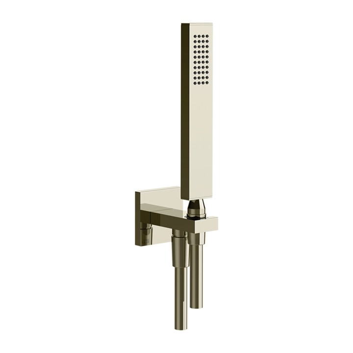 Gessi 20123 set doccia con presa acqua doccetta anticalcare e flessibile linea RETTANGOLO