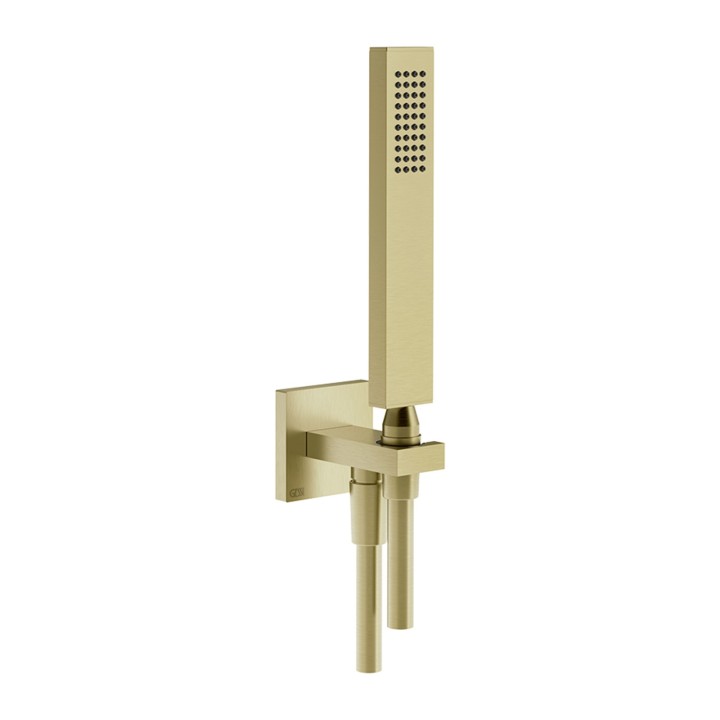 Gessi 20123 set doccia con presa acqua doccetta anticalcare e flessibile linea RETTANGOLO