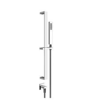 Gessi 20142 asta saliscendi con presa acqua doccetta anticalcare e flessibile linea RETTANGOLO