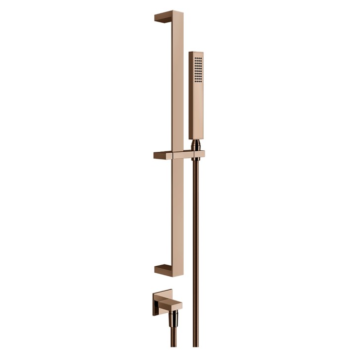 Gessi 20142 asta saliscendi con presa acqua doccetta anticalcare e flessibile linea RETTANGOLO