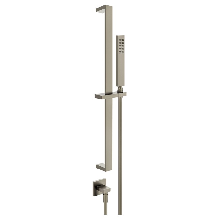 Gessi 20142 asta saliscendi con presa acqua doccetta anticalcare e flessibile linea RETTANGOLO