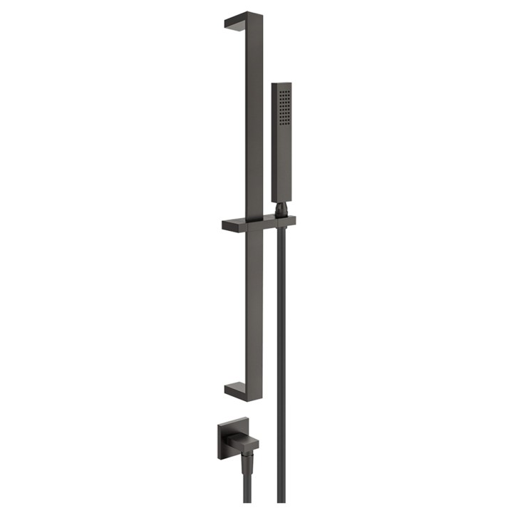 Gessi 20142 asta saliscendi con presa acqua doccetta anticalcare e flessibile linea RETTANGOLO