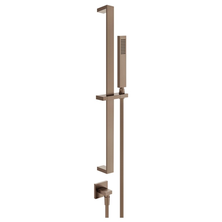 Gessi 20142 asta saliscendi con presa acqua doccetta anticalcare e flessibile linea RETTANGOLO