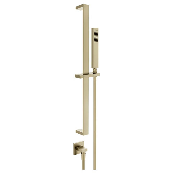Gessi 20142 asta saliscendi con presa acqua doccetta anticalcare e flessibile linea RETTANGOLO