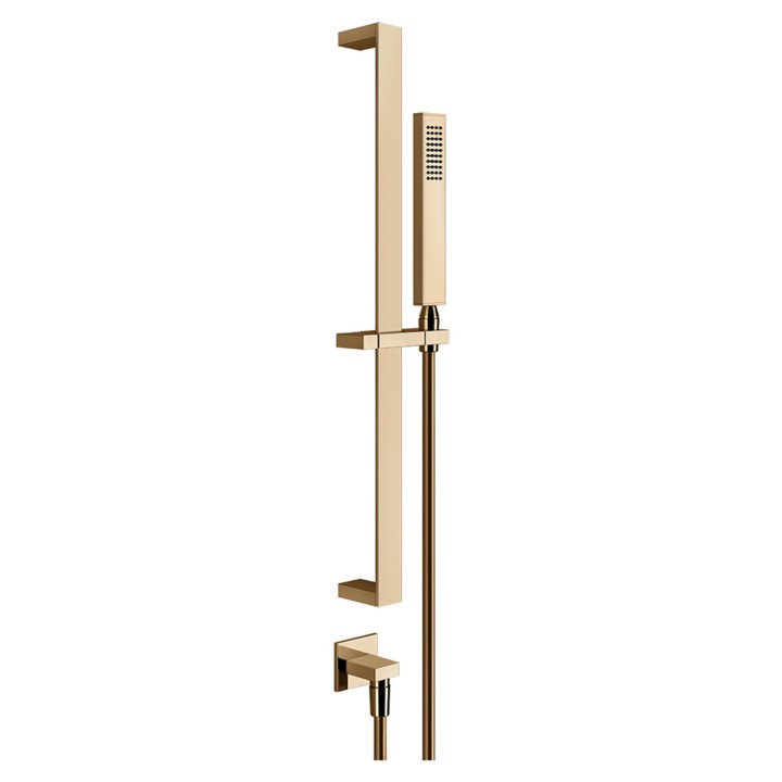 Gessi 20142 asta saliscendi con presa acqua doccetta anticalcare e flessibile linea RETTANGOLO