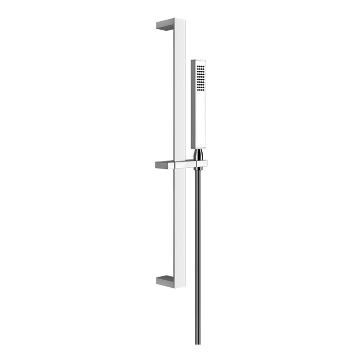 Gessi 20145 asta saliscendi con doccetta anticalcare e flessibile linea RETTANGOLO
