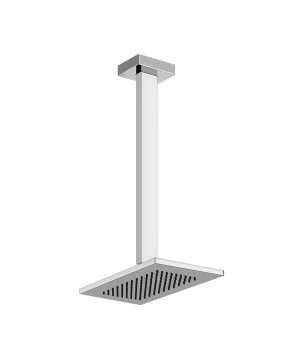 Gessi 20150 soffione anticalcare a soffitto braccio altezza personalizzabile linea RETTANGOLO