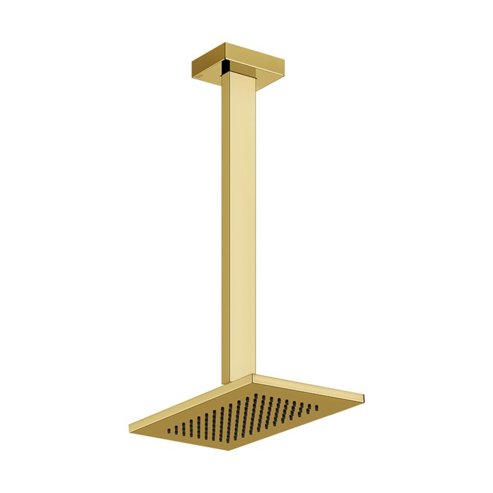 Gessi 20150 soffione anticalcare a soffitto braccio altezza personalizzabile linea RETTANGOLO