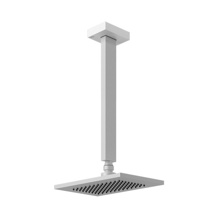 Gessi 20150 soffione anticalcare a soffitto braccio altezza personalizzabile linea RETTANGOLO