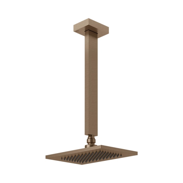 Gessi 20150 soffione anticalcare a soffitto braccio altezza personalizzabile linea RETTANGOLO