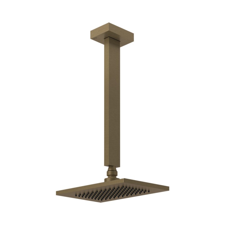 Gessi 20150 soffione anticalcare a soffitto braccio altezza personalizzabile linea RETTANGOLO
