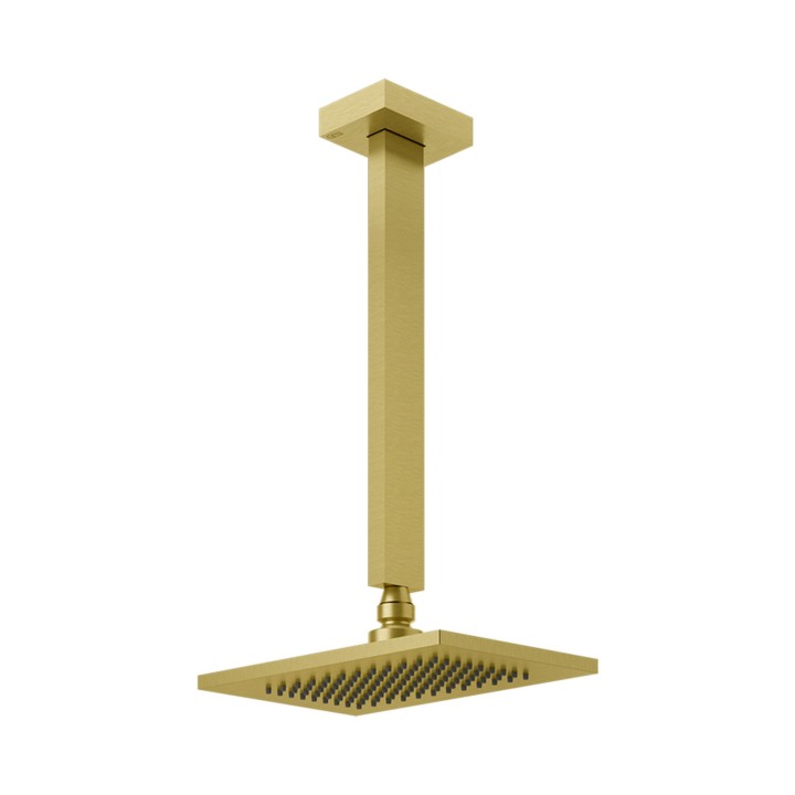 Gessi 20150 soffione anticalcare a soffitto braccio altezza personalizzabile linea RETTANGOLO