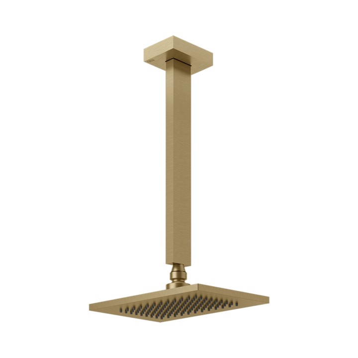 Gessi 20150 soffione anticalcare a soffitto braccio altezza personalizzabile linea RETTANGOLO