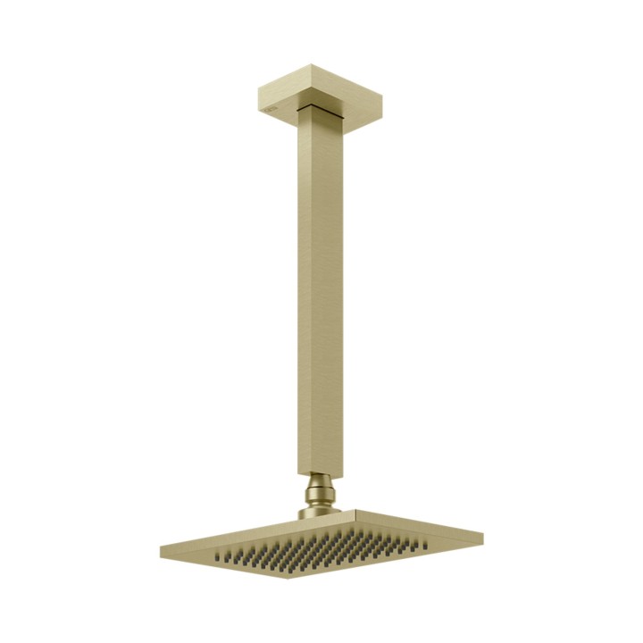 Gessi 20150 soffione anticalcare a soffitto braccio altezza personalizzabile linea RETTANGOLO