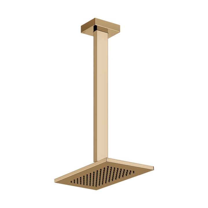 Gessi 20150 soffione anticalcare a soffitto braccio altezza personalizzabile linea RETTANGOLO