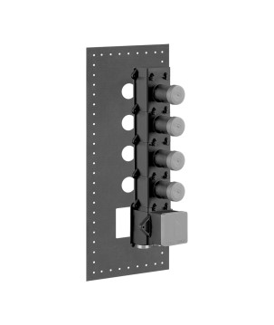 Gessi 43107 parte incasso miscelatore termostatico alta portata 4 uscite indipendenti