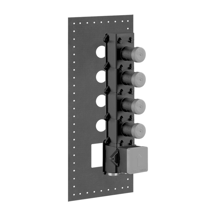 Gessi 43107 parte incasso miscelatore termostatico alta portata 4 uscite indipendenti Gessi 43107 parte incasso miscelatore termostatico alta portata 4 uscite indipendenti
