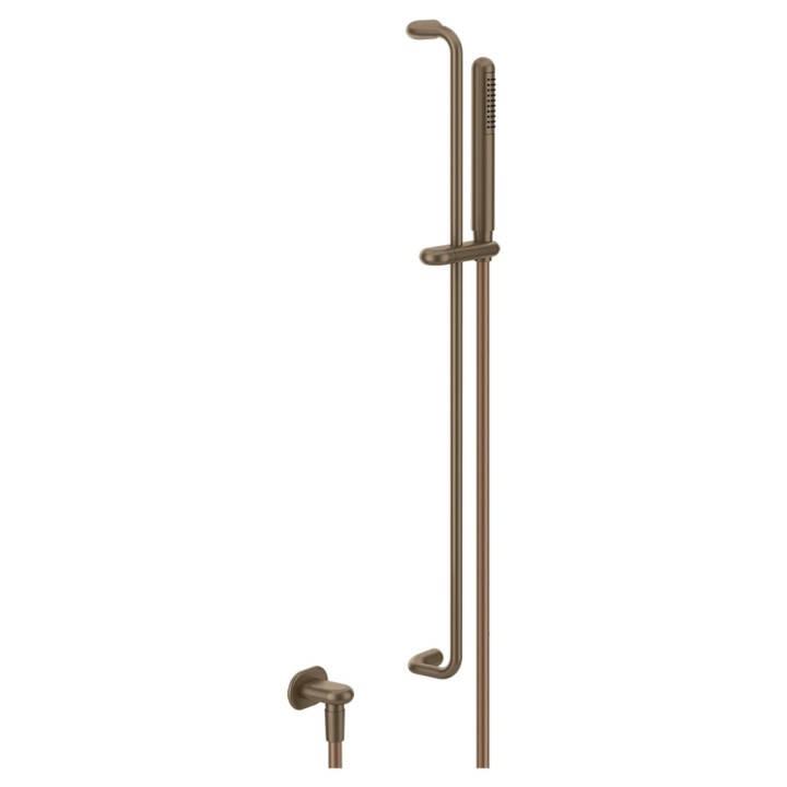 Gessi 33642 asta saliscendi con presa acqua con doccetta anticalcare e flessibile linea GOCCIA