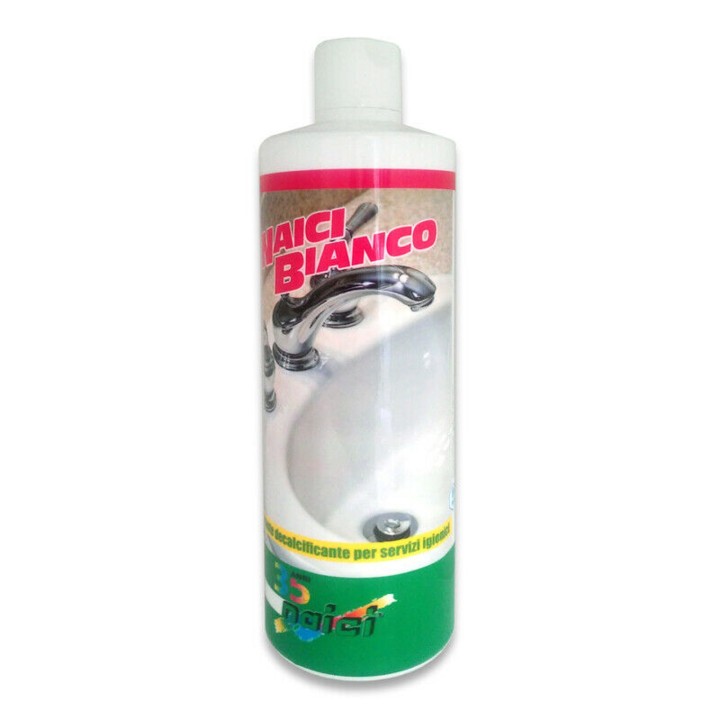 Naici BIANCO detergente disincrostante sbiancante per servizi igienici Naici BIANCO detergente disincrostante sbiancante per servizi igienici