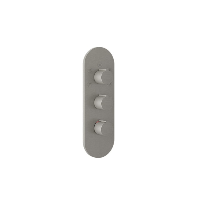 Gessi 43072 parte esterna miscelatore termostatico alta portata linea GOCCIA Gessi 43072 parte esterna miscelatore termostatico alta portata linea GOCCIA