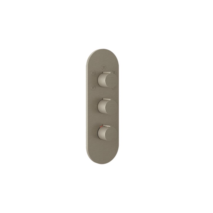 Gessi 43072 parte esterna miscelatore termostatico alta portata linea GOCCIA Gessi 43072 parte esterna miscelatore termostatico alta portata linea GOCCIA